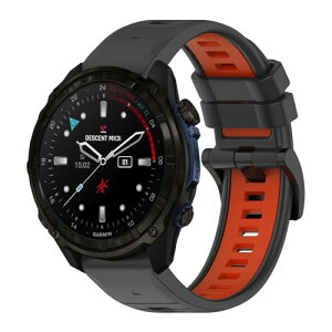 Garmin Tactix 8 51mm / Garmin Fenix 8 51 mm / Enduro 3 / Descent Mk3i / tactix 7 AMOLED / Instinct 2X �Ή� �V���R���� �e�͐� �����o���h QuickFit 26mm �����x���g �R���p�`�u�� Garmin Fenix 7X Pro / 7X / Fenix 6X �o���h �O���[ 