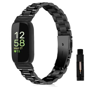 Fitbit Inspire 3 �o���h �X�e�����X �����x���g �����x���g �T�C�Y�����\ �r�W�l�X�� �X�e�����X ������� �����H��t�� �R���p�`�u�� Fitbit Inspire 3 (�u���b�N)
