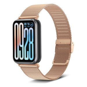 Xiaomi Smart Band 9 Pro / 8 Pro / Xiaomi Mi Band 9 Pro / 8 Pro �x���g �����x���g �X�e�����X�`�[�� �����o���h �ւ��X�g���b�v �h�K �ϋv���̂��� �����ȒP �r�W�l�X�� ���v�x���g �j�����p ( ���[�Y�S�[��