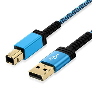 USB�v�����^�[�P�[�u�� 1.8M USB 2.0 �P�[�u�� (�^�C�vA�I�X - �^�C�vB�I�X) �v�����^�[�z�� �p�\�R���ڑ��P �[�u�� 480 Mbps HP Canon Panasonic Epson Brother Dell Lexmark Xerox �X�L���i�[ �s�A�m DAC Midi Keyboard Mi
