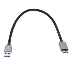 USB�P�[�u�� 5Gbps USB 3.0 Type-A �I�X - Micro B �P�[�u�� ���� �f�B�X�N SSD �J���� �f�[�^�p �V���o�[ 30cm