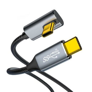Type C �P�[�u�� L�� 1.5M USB-C & USB-C �P�[�u�� PD�Ή� 100W�}���[�d USB3.1 Gen2*1 (10Gbps) 4K / 60Hz�f���o�� �i�C�����҂� �^�C�vc�@��Ή� (���E)