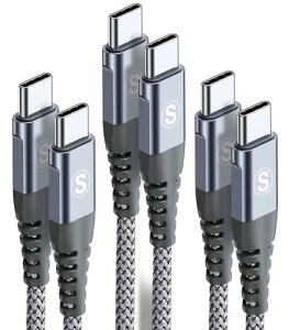 �^�C�vc �P�[�u�� 1M+2M+2M / 3�{�Z�b�g PD�Ή� 60W�}���[�d USB C&USB C �P�[�u��iPhone 16 / iPhone 15 �[�d�P�[�u���[�d�� Type-c �A�C�t�H��15 / iPhone15 pro Max,iPad Pro / Air,MacBookPro,Samsung Galaxy S23 / S22 / S21,Sony,Pi