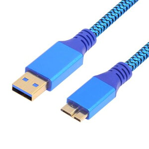 USB�P�[�u�� 5Gbps USB 3.0 Type-A �I�X - USB3.0 Micro-B �I�X�P�[�u�������X���[�u �f�B�X�N SSD �J���� �f�[�^�p �u���[ 60cm