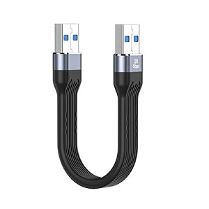 USB�P�[�u�� 10Gbps USB 3.1 Type A �I�X - USB3.0 Type A �I�X ���� �t���b�g �X���� FPC �f�[�^�P�[�u�� 13cm �m�[�g�p�\�R�� �f�X�N�g�b�v�p