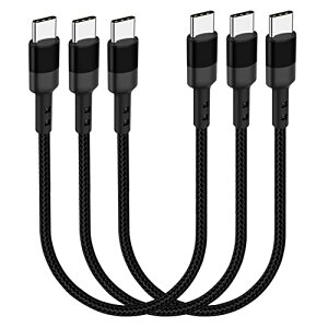 USB Type-C �P�[�u�� USB Type-C �P�[�u�� 30cm USB C����USB C�P�[�u�� 3�{20 V 3 A C�^PD�}���[�d�P�[�u���̓T���X��Galaxy S 20 / S 9 Ultra Note 20�ƌ݊��������� Pixel 4 / 3 XL