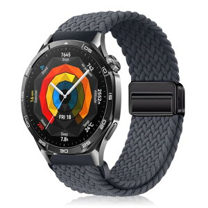 Huawei Watch GT6 Pro / GT6 / GT5 Pro / GT5 / GT4 / GT3 (46mm) �x���g 22mm �i�C���� �o���h ���e�� �ւ��x���g �ґg�X�g���b�v ���C�o�b�N�� ���� �x���g �}�O�l�b�g�o���h�t�@�[�E�F�C�E�H�b�` Ultimate 2 / 4Pro