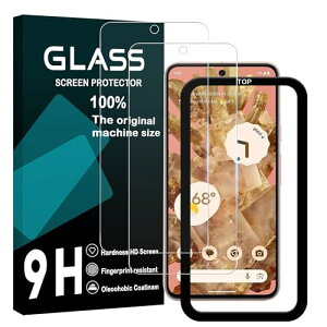 Google Pixel 8A 5G �t�B���� �w�䃍�b�N�����K�C�h�g�t�� 2���Z�b�g- �f�� Pixel 8a �K���X�t�C���� �s�N�Z��8a �t���ی�t�B���� �����Y�ی�t�B���� �P�[�X �d�x9H �ϏՌ� ��U�h�~ ���� �C�A�[�� 