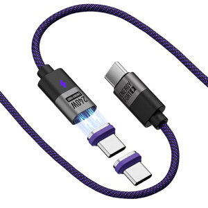 Type C �P�[�u�� 240W �}�O�l�b�g PD �[�d�P�[�u�� ���E�� Type-C 1.8m*1�{+�[�q*2�� PD3.1 USB-C240W�܂� 5A ���}�� �h�o ���C iPhone 15 / iPhone 15 Pro / Samsung Galaxy�X�}�z�Ȃ� / MacBook Pro / Air iPad Pro�Ȃǂ�(1.8m*1�{