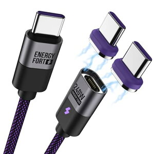 Type C �P�[�u�� 240W �}�O�l�b�g ���C�[�d�P�[�u�� PD3.1 USB-C to USB-C 240W�܂Ŏx�� 5A ���}���[�d Type-C�[�q �h�o ���E�� led�ʓd�w�� �f���h�~ iPhone16 / Xperia / Galaxy / ipad / Pxile�Ȃ�Type-C�@��(0.5m*1�{ �^