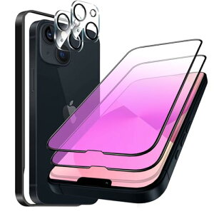 iPhone 13 mini �ی�t�B���� �u���[���C�g�J�b�g �K���X�t�B���� �S�ʕی� �ڂ̔����y�� �t���ی�t�B���� 5.4�C���`�C�A�[�� �w��h�~ �K�C�h�g�t�� �\��t���ȒP �A�C�t�H��13 �~�j �����K