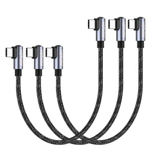 USB C�P�[�u�� 15cm ���p0.15 m PD 65 W USB 2.0�}���[�d�P�[�u�� USBC �X�}�z �^�u���b�g�� 3�{