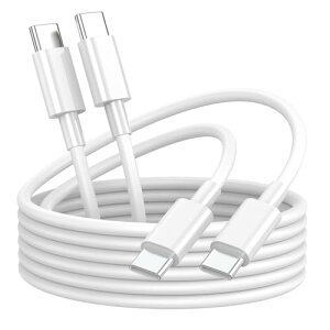 USB C �P�[�u�� iPhone 16 15 �[�d�P�[�u�� 20W PD�}���[�d USB C-C 2M 2�{�Z�b�g �����ϋv �����f�[�^���� �^�C�vC iPhone �R�[�h iPhone 16 / 15 / Pro / Pro Max / iPad / AirPods / MacBook / Galaxy / Sony�Ȃ�Type C�@��