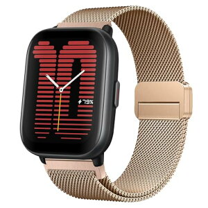 Amazfit Active 2 Square / Active 2 / Active / GTS 4 Mini / GTS 4 / GTR Mini �����o���h �~���l�[�[ �X�e�����X�� 20mm �����o���h ���C�o�b�N���t�� �}�O�l�b�g�� ���v�x���g Amazfit Bip 3 / Bip 3 Pro / GTS 3 / GTS 2e ��