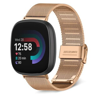 Fitbit Versa 4 / Fitbit Versa 3 / Fitbit Sense 2 / Fitbit Sense �Ή� �o���h �����x���g �X�e�����X�� �ւ��x���g �������߉\ �_�炵�� �j�����p Fitbit Versa 4 / Versa 3 / Sense 2 / Sense �Ή� �����o���h (���[�Y�S