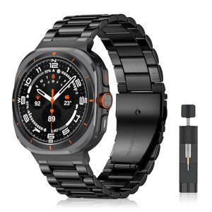 Samsung Galaxy Watch Ultra 47mm (2025 / 2024) �x���g �o���h �����x���g �T�C�Y�����\ �r�W�l�X�� �X�e�����X ������� �����H��t�� Galaxy Watch 8 / 7 Ultra 47mm (�u���b�N)