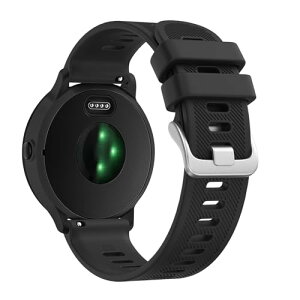 Garmin ForeAthlete 55 / ForeAthlete 245 / 245M / ForeAthlete 645 / 645M�p�o���h �x���g 20mm �_�炩�� �V���R���o���h ���߉\ (�u���b�N)
