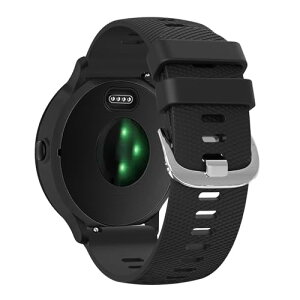 Garmin Vivoactive5 / Vivoactive3 �x���g / Venu Sq / Venu Sq2 / Venu / Venu 2 Plus / Vivomove Sport �����o���h �����x���g 20mm �_��V���J�Q�����X�g�o���h (�u���b�N)