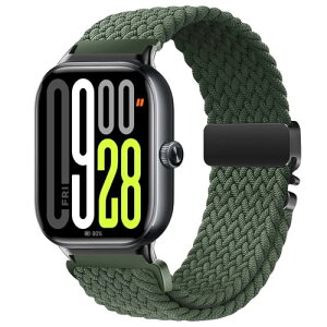 Xiaomi Redmi Watch 6 5 4 / Xiaomi Smart Band 9 Pro 8 Pro �Ή� �����x���g �ւ��x���g �j�����p �L�k�� �i�C�����p���V���[�g�o�b�N���҂݃o���h (�O���[��)
