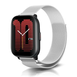 Amazfit Active 2 / Amazfit Active / GTR Mini / GTS 4 / GTS 4 Mini / Bip 3 / Bip 3 Pro �x���g 20mm �o���h �����x���g ���C �o�b�N���t�� �X�e�����X �}�O�l�b�g ������� ���߉\ �����x���g �V���o�[