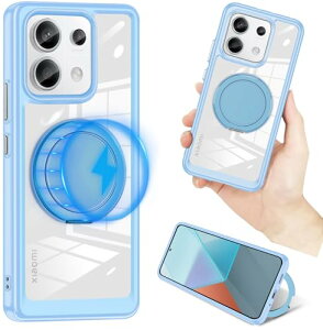 Redmi Note 13 Pro 5G �P�[�X �N���A MagSafe360°��]�X�^���h �ی^�X�^���h�t�� �}�O�l�b�g���� Xiaomi Poco X6 5G �c����tpu pc ��d�\�� �ϏՌ� ���b�L���H ���C�����X�[�d �ԍڃz���_�[ ���b�h�~ Note 13 Pr