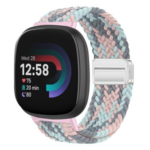 Fitbit Versa 4 / Versa 3 / Sense 2 / Sense �x���g �o���h ���� �i�C�����f�� ���C�o�b�N�� �}�O�l�b�g���o�b�N�� �ւ��x���g �݊��� �L�k�� �T�C�Y���� �҂݃u���X���b�g �ʋC�� �_�炵�� �X�|�[�c ��