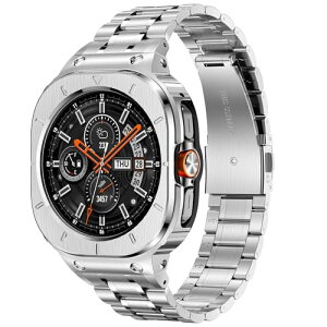 Galaxy Watch Ultra 47mm �x���g �X�e�����X �o���h ���� ���� �J�o�[�t�� ��� �v���e�N�^�[�P�[�X ���^���o���h Samsung Galaxy Watch 8 / 7 Ultra (2025 / 2024) �j���p (��F)
