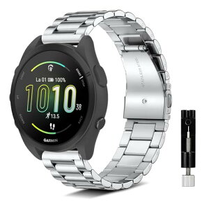 Garmin Forerunner 165 / Vivoactive 6 / 5 / Garmin Approach S50 / S44 / Vivomove Trend 20mm �x���g ���� �o���h �X�e�����X�� �����x���g �����ȒP �ʋC �ϖ��Ր� �ϐH�� ���v�o���h �������t�� �������߉\ vivomo