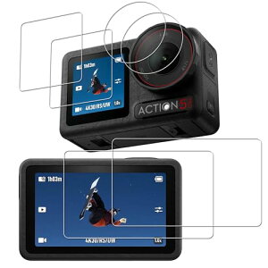 Osmo Action 5 Pro �K���X�t�B���� �S�ʕی� �����K���X �ی� �t�B���� 2������