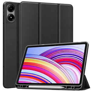 Xiaomi POCO Pad Redmi Pad Pro �P�[�X 12.1�C���` �y�����[ POCO Pad �X�}�[�g�J�o�[ �^�u���b�g�X�^���h�P�[�X �I�[�g�X���[�v�@�\ TPU�o�b�N PU �S�ʕی� �ϏՌ� �����h�~ �y�� ��t�ȒP �u���b�N