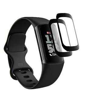 New 2���Z�b�g Fitbit Charge6 / Fitbit Charge5 �t�B���� �ی� �t�B���� �Ȗ�PMMA+PC���f�� 3D �ϏՌ� �w��h�~ �����ߗ� �h�o �C�A�[�� Fitbit Charge 6 / Fitbit Charge 5 �t�B����