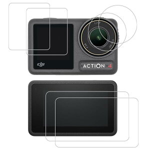 DJI Osmo Action 4 �ی� �t�B���� (6��) �K���X�t�B���� DJI Osmo Action 4 ���� �K���X �w��h�~ �t�� �ی� �t�B���� �����Y�J�o�[
