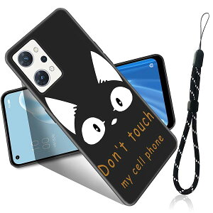 OPPO Reno7 A CPH2353 �P�[�X ���^ �y�� �Ռ��z�� TPU �X�g���b�v�t�� �w�� �n�� �u���b�N ���킢�� �p�^�[�� �g�� �P�[�X (CPH2353) �p�̑S�ʕی� �P�[�X �����h�~ (Don't touch)