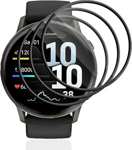 GARMIN VENU 4 45mm �t�B���� �K�[�~�� VENU4 45mm �ی� �t�B���� �Ȗ�PMMA+PC���f�� 3D�ȖʃG�b�W �ϏՌ� ��U�h�~ �w��h�~ �����ߗ� �h�o �C�A�[�� �t�B���� 3������