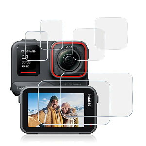 Insta360 Ace Pro 2 �ی�t�B���� �t�B���� �J���������Y�ی�t�B���� �����ߗ� �t���ی�t�B���� �d�x9H �ϏՌ� ��U�h�~ �����^ �P�[�X�Ɋ��Ȃ� ���ʉ��2�� + �T�u���2��+�w�ʉ�ʕی�t�B��