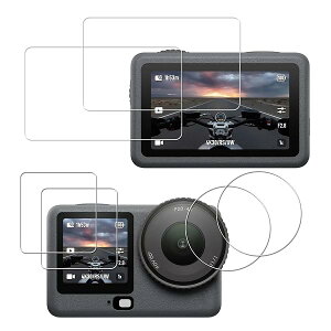 DJI Osmo Action 6 �K���X�t�B���� �\��₷�� 9H �\�ʍd�x �����ׂȑN���x ��U�h�~ �ی�t�B���� �A���`�o�u�� ���E���h�G�b�W �Ϗ��� �����K���X �����x�^�b�` �ϏՌ��� �h�w�� �t���t�B���� 2