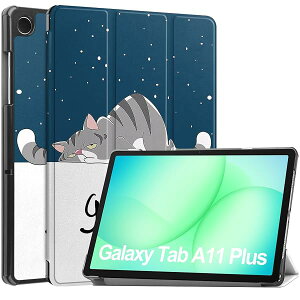 Samsung Galaxy Tab A11+ �P�[�X Galaxy Tab A11 Plus 11�C���` �J�o�[ �y�� ���^ �ϏՌ� ���h�~ PU ���U�[ �X�}�[�g�J�o�[ �n�[�h �w�� �O�܂� �X�^���h �I�[�g�X���[�v �E�F�C�N�A�b�v �@�\ �X�}�[�g�P