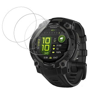 Instinct 3 Dual Power 45mm �K���X�t�B���� Instinct 3 AMOLED 45mm �t���ی� �����K���X �ی�t�B���� �d�x9H �ϏՌ� ��U�h�~ �w��h�~ �����ߗ� �C�A�[�� �����z�� 2.5D �t�B���� 3������