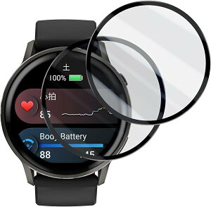 Garmin Venu4 45mm �t�B���� �K���X�t�B���� �K�[�~�� Venu4 �ی�t�B���� �����K���X �t���ی�t�B���� �d�x9H �ϏՌ� ��U�h�~ �����ߗ� �C�A�[�� �w��h�~ �����x�^�b�` �\��t���ȒP 2������ �K