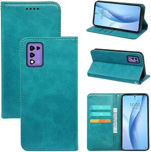 ZTE Libero 5G III �P�[�X �蒠�^ �蒠�^�P�[�X �J�o�[ PU���U�[ �J�[�h���[ ���z�^ �ϏՌ� �L�Y�h�~ �}�O�l�b�g �X�^���h�@�\�t�� (ZTE Libero 5G III A202ZT �P�[�X �蒠�^) (�O���[��)