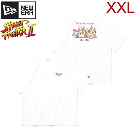 大きいサイズ NEWERA ニューエラ STREET FIGHTER II ストリートファイターII コラボ 半袖 Tシャツ 半袖Tシャツ ゲーム キャラクター スト2 ストII ユニセックス メンズ レディース 白 ホワイト XXL 2XL 3L