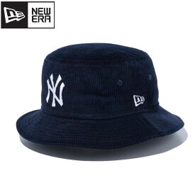 NEWERA ニューエラ バケットハット コーデュロイ ニューヨーク ヤンキース NY バケハ 帽子 ハット ユニセックス メンズ レディース 紺 ネイビー M/L L/XL