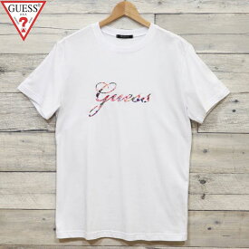 【送料無料】GUESS ゲス 半袖 Tシャツ 半袖Tシャツ ボタニカル 花柄 プリント ロゴ ユニセックス メンズ レディース S M L LL XL 白 ホワイト