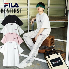 【送料無料】BE:FIRST FILA ビーファースト フィラ コラボ MANATO RYUHEI 着用モデル 限定 半袖 Tシャツ ティーシャツ ロゴ 刺繍 公式 グッズ ノベルティ ストラップホルダー メンズ レディース ユニセックス ホワイト グレー ピンク ブラック