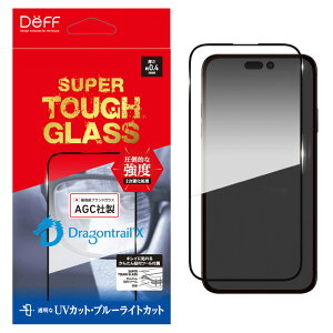 iPhone15 / 15 Pro / 15 Pro Max KXtB SUPER TOUGH GLASS 񎟍d AGC hSgCX ARR[eBO UVJbg u[CgJbg