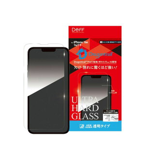�y���������}���\�����Ԓ�P10�{�zDeff �f�B�[�t iPhone 16e (�ŐV17e�Ή�)�p �K���X�t�B���� ULTRA HARD GLASS �{���̋��x�𔭊� �h���S���g���C��PRO AGC �^�b�`�����x �����E������