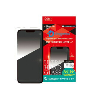 Deff �f�B�[�t iPhone 16e (�ŐV17e�Ή�)/14/13���p �K���X�t�B���� ULTRA HARD GLASS �{���̋��x�𔭊� �h���S���g���C��PRO AGC�А� �^�b�`�����x �i�m�}�b�g