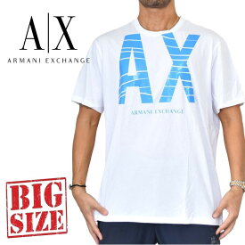 アルマーニエクスチェンジ A/X ARMANI EXCHANGE クルーネック 半袖Tシャツ 白 ホワイト XXL 大きいサイズ メンズ