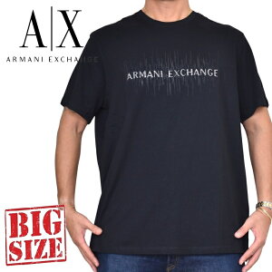 傫TCY Y A}[jGNX`FW A/X ARMANI EXCHANGE N[lbN SCXg[ TVc REGULAR FIT XXL