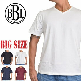 BROWN BAG LIQUOR ブラウンバッグリカー 無地 Vネック 半袖Tシャツ 黒 白 ネイビー XXL XXXL 大きいサイズ メンズ [M便 1/1]